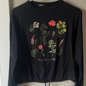Black long sleeve top